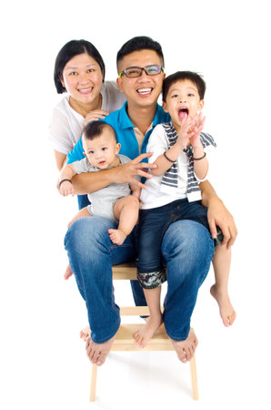 Portrait of asian familyの写真素材