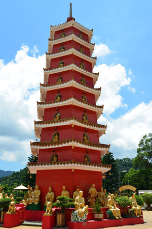 Chinese Pagoda in Hong Kongの写真素材