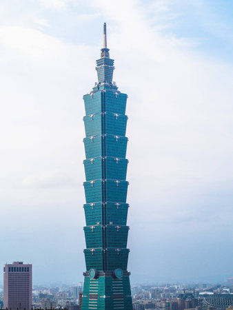Taipei 101 skyscraper, The tallest building of Taiwanのeditorial素材