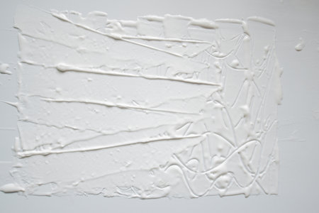 Blurred images White liquid texture surface on white background, pattern free fromの写真素材