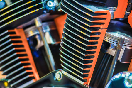 The engine components provide the power to drive the beautiful cars and technology, the perfect...