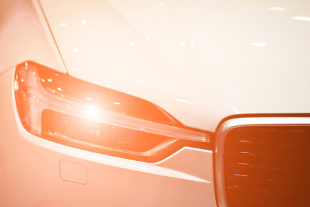 The new headlight illumination system shape.の写真素材