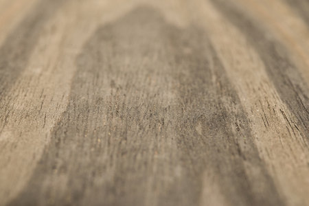 Wood veneer with a beautiful natural pattern in the perspective with a depth dimension.の写真素材