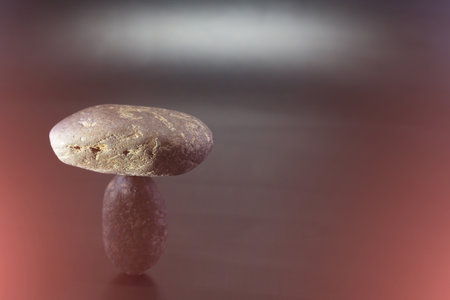 Balance the boulders concept together on a colorful background.の写真素材