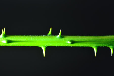 Thorn tree on a black background.