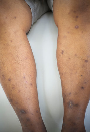 Skin and scar disease Dark spots on the legs