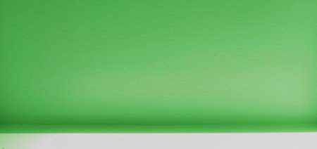 Backdrop of a green background with spaceの写真素材