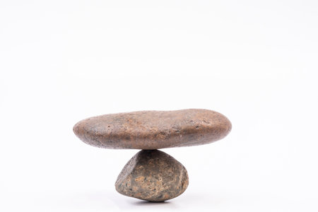 Close-up shot of a rock showing balance
