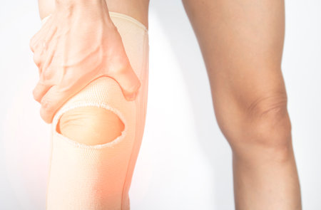 Muscle that are injured in the leg and knee.