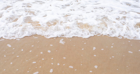 Sea water waves bubble Coastal natural environmentの写真素材