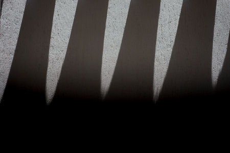 Light and shadow on a gray backgroundの写真素材