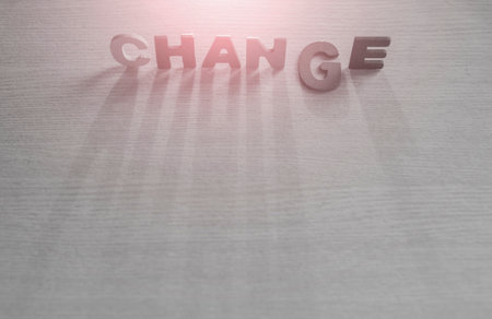 Change font and shadows on a blank space.の写真素材