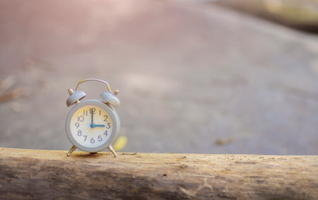 Alarm clock placed outdoors