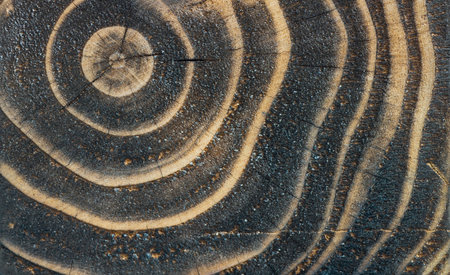 The black wood surface is natural.の写真素材