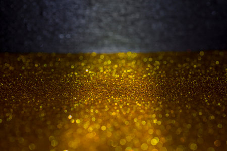Background sparkling yellow and blackの写真素材