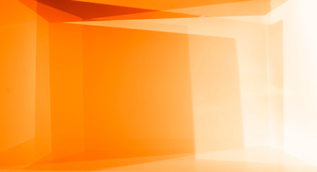 Light and shadow in the backdrop of an open white room with spaceの写真素材