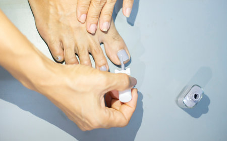 conceptual picture of decoration beauty of women's nailsの写真素材