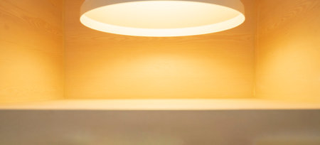 interior of a room with lampの写真素材