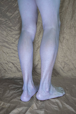 Concepts and ideas for the feet and legs of the elderly person.の写真素材