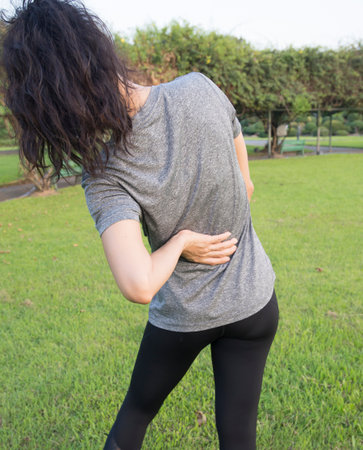 The appearance of a person showing symptoms of muscle aches and pains