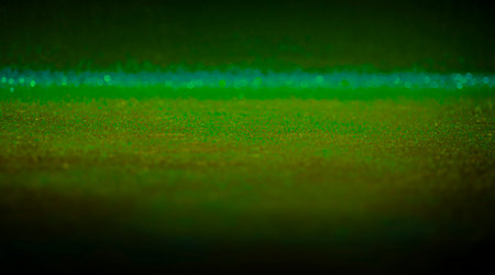 The dimension of light and shadow. Inside the room, the space, Reflection of light.. Impressive colorful geometric pattern dark green.Abstract shiny background for design.Color gradient.の写真素材