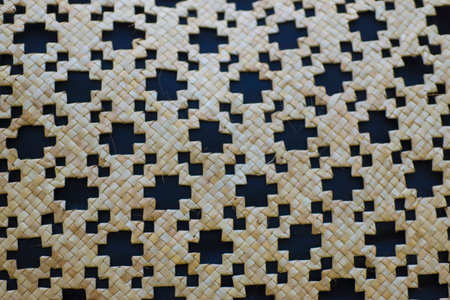 pattern texture Weaving, craft work, used as a design background.の写真素材