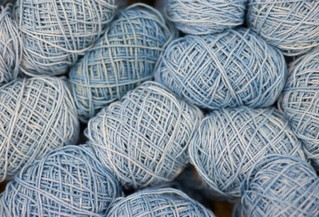 A group of yarns used for handicrafts and weaving.