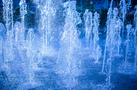The background image of the river showing
movement of fountain in the cityの写真素材