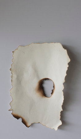 Blank old paper on a white background.の写真素材