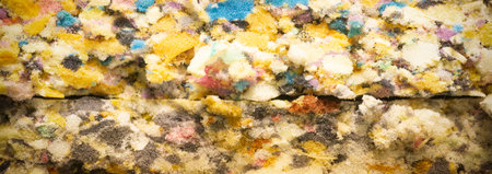 Object with rough and colorful surface.