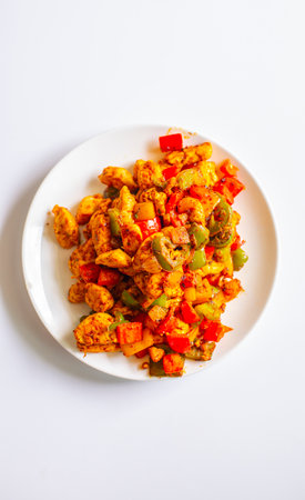 plate with food and empty spaceの写真素材