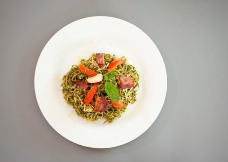 plate with food and empty spaceの写真素材