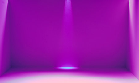 Light and shadow, purple-pink tone scene, empty space.の写真素材