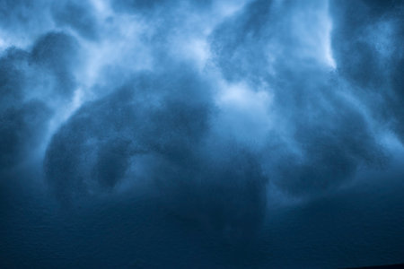 Abstract image pattern of blue sky with clouds and light.の写真素材