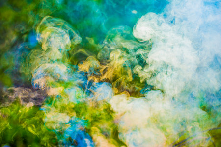 Abstract background smoke pattern with colorful colorsの写真素材