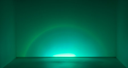 Color and light and shadow in the empty space and there is a spatial dimension.の写真素材