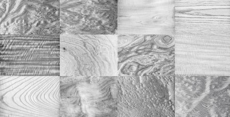 Background patterns and textures and colors that many forms of natural wood surfaces are differentの写真素材