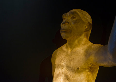 Statue of a person in ancient timesの写真素材