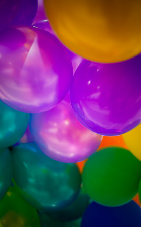 Colorful and diverse balloon background sceneの写真素材