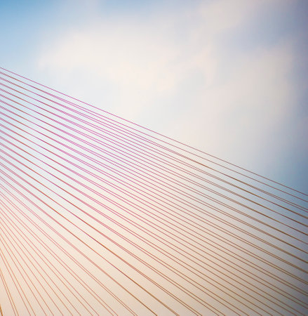 Abstract background of cable-stayed bridge in Bangkok, Thailand.