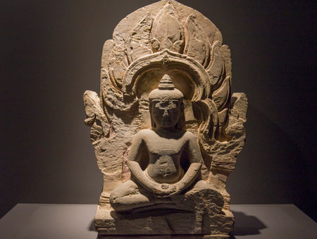 Buddha statue in thai museum, Bangkok, Thailand.の写真素材