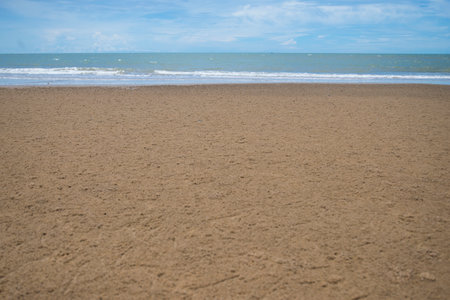 Beach and sea in the morning at Khao Lak, Thailandの写真素材