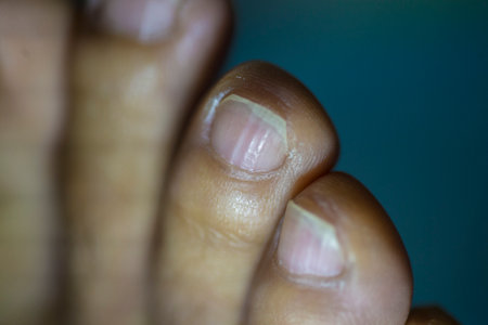 Close up of the toenails of a person. Macroの写真素材