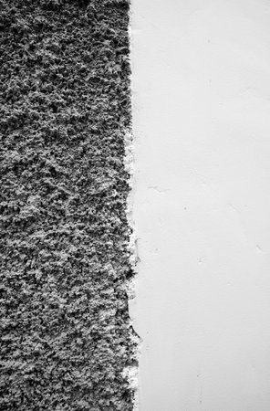 White and grey cement wall texture background. Black and white tone.の写真素材