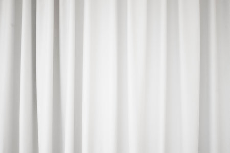 White curtain texture background for interior design with copy space for text or image.の写真素材