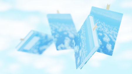 3d illustration of colorful booksの写真素材