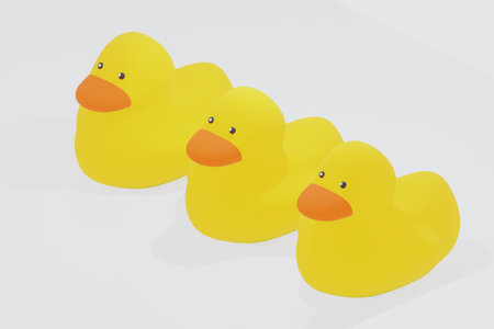 3d illustration of toy duck.の写真素材