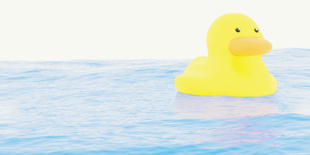 3d illustration of toy duck.の写真素材