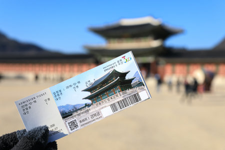 Dec 16, 2016 Geyongbokgung Palace in Seoul, South Koreaのeditorial素材