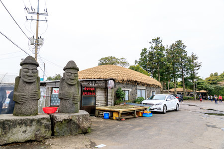Folk Village in Jeju island, South Koreaのeditorial素材